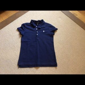 Polo Ralph Lauren Girls Navy Polo Shirt